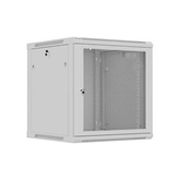 Lanberg 19" fali rack szekrény 12U/600X600 perforált ajtó, lapraszerelt, szürke