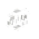 Lanberg 19" fali rack szekrény 4U/540X350 üvegajtó, lapraszerelt, szürke