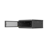 Lanberg 19" fali rack szekrény 4U/600X600 perforált ajtó, lapraszerelt, fekete