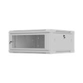 Lanberg 19" fali rack szekrény 4U/600X600 perforált ajtó, lapraszerelt, szürke