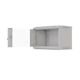 Lanberg 19" fali rack szekrény 6U/540X350 lapraszerelt, szürke V2