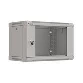 Lanberg 19" fali rack szekrény 6U/540X350 lapraszerelt, szürke V2