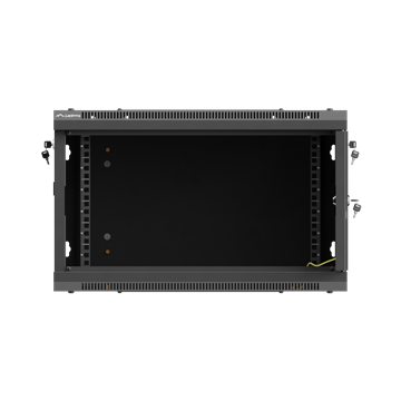 Lanberg 19" fali rack szekrény 6U/600X600 perforált ajtó, lapraszerelt, fekete