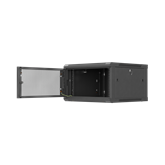 Lanberg 19" fali rack szekrény 6U/600X600 perforált ajtó, lapraszerelt, fekete