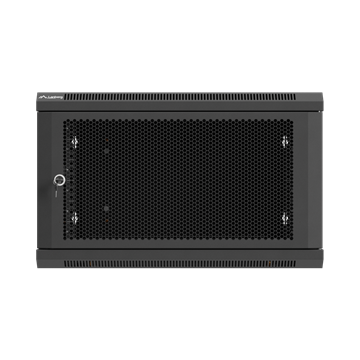 Lanberg 19" fali rack szekrény 6U/600X600 perforált ajtó, lapraszerelt, fekete