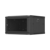 Lanberg 19" fali rack szekrény 6U/600X600 perforált ajtó, lapraszerelt, fekete