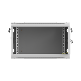 Lanberg 19" fali rack szekrény 6U/600X600 perforált ajtó, lapraszerelt, szürke