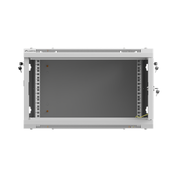 Lanberg 19" fali rack szekrény 6U/600X600 perforált ajtó, lapraszerelt, szürke