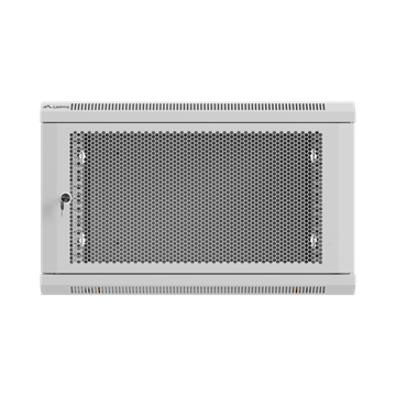 Lanberg 19" fali rack szekrény 6U/600X600 perforált ajtó, lapraszerelt, szürke