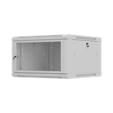 Lanberg 19" fali rack szekrény 6U/600X600 perforált ajtó, lapraszerelt, szürke