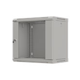 Lanberg 19" fali rack szekrény 9U/540X350 üvegajtó, lapraszerelt, szürke