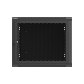 Lanberg 19" fali rack szekrény 9U/600X600 perforált ajtó, lapraszerelt, fekete