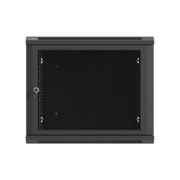 Lanberg 19" fali rack szekrény 9U/600X600 perforált ajtó, lapraszerelt, fekete