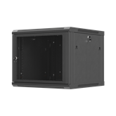 Lanberg 19" fali rack szekrény 9U/600X600 perforált ajtó, lapraszerelt, fekete