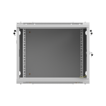 Lanberg 19" fali rack szekrény 9U/600X600 perforált ajtó, lapraszerelt, szürke