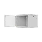 Lanberg 19" fali rack szekrény 9U/600X600 perforált ajtó, lapraszerelt, szürke