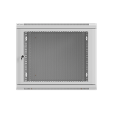 Lanberg 19" fali rack szekrény 9U/600X600 perforált ajtó, lapraszerelt, szürke