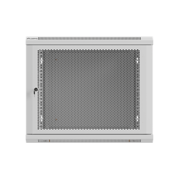 Lanberg 19" fali rack szekrény 9U/600X600 perforált ajtó, lapraszerelt, szürke