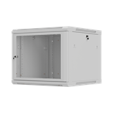 Lanberg 19" fali rack szekrény 9U/600X600 perforált ajtó, lapraszerelt, szürke