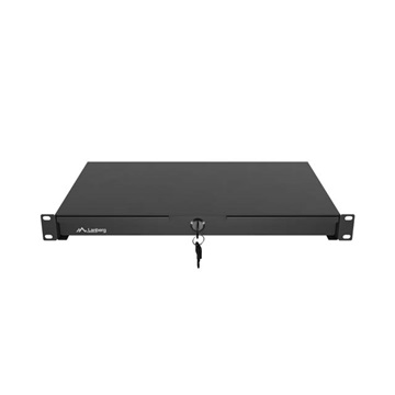 Lanberg 19" fiók, 1U/483×270 mm,  30 kg maximum terhelhetőség:, fekete