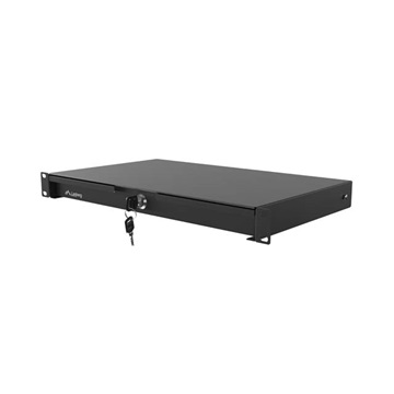 Lanberg 19" fiók, 1U/483×270 mm,  30 kg maximum terhelhetőség:, fekete