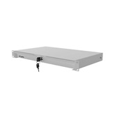 19" fiók, 1U/483×270 mm,  30 kg maximum terhelhetőség, szürke