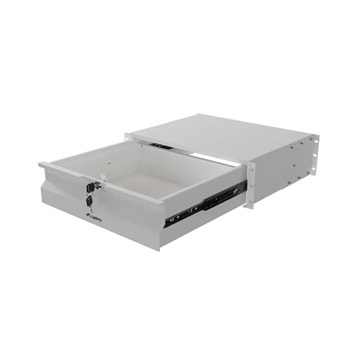 Lanberg 19" fiók, 3U/483×360 mm, 90 kg maximum terhelhetőség, 4 pontos szerelés, szürke