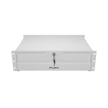 Lanberg 19" fiók, 3U/483×360 mm, 90 kg maximum terhelhetőség, 4 pontos szerelés, szürke