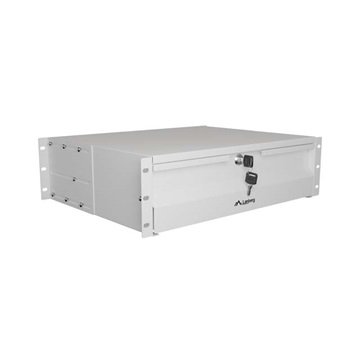 Lanberg 19" fiók, 3U/483×360 mm, 90 kg maximum terhelhetőség, 4 pontos szerelés, szürke