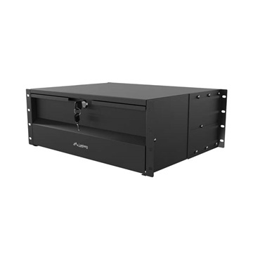 Lanberg 19" fiók, 4U/483×360 mm, 90 kg maximum terhelhetőség, 4 pontos szerelés, fekete