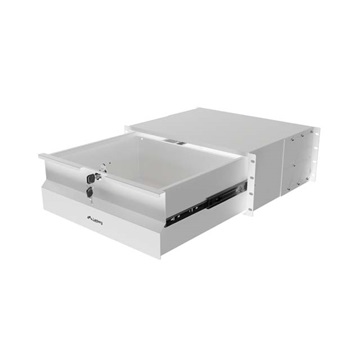 Lanberg 19" fiók, 4U/483×360 mm, 90 kg maximum terhelhetőség, 4 pontos szerelés, szürke