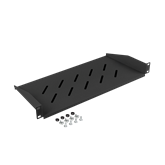 Lanberg 19" fix polc/tálca 1U/483x220 mm 25kg maximum terhelhetőség fekete