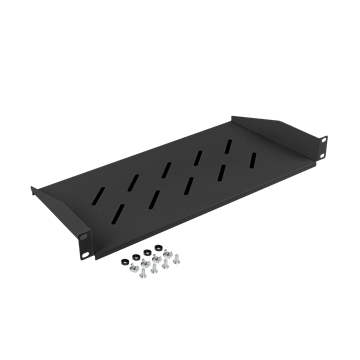 Lanberg 19" fix polc/tálca 1U/483x220 mm 25kg maximum terhelhetőség fekete