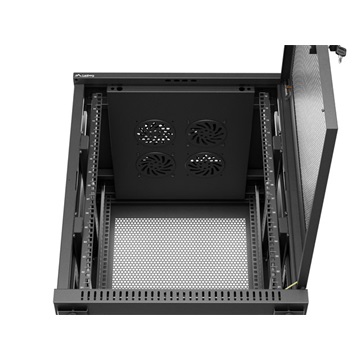 Lanberg 19" szabadon álló rack szekrény 15U/600X600, perforált ajtó, lapraszerelt, fekete