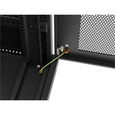 Lanberg 19" szabadon álló rack szekrény 15U/600X600, perforált ajtó, lapraszerelt, fekete