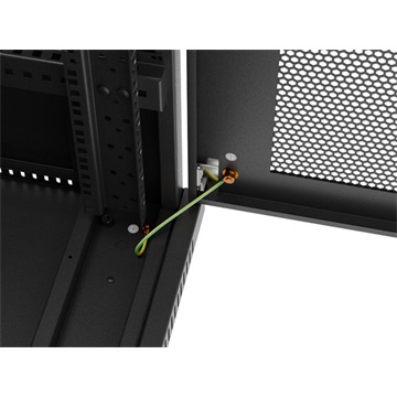 Lanberg 19" szabadon álló rack szekrény 15U/600X600, perforált ajtó, lapraszerelt, fekete