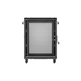 Lanberg 19" szabadon álló rack szekrény 15U/600X600, perforált ajtó, lapraszerelt, fekete