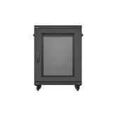Lanberg 19" szabadon álló rack szekrény 15U/600X600, perforált ajtó, lapraszerelt, fekete