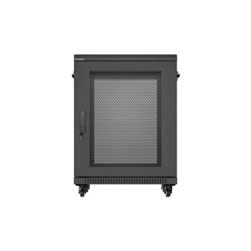 Lanberg 19" szabadon álló rack szekrény 15U/600X600, perforált ajtó, lapraszerelt, fekete