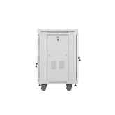Lanberg 19" szabadon álló rack szekrény 15U/600X600 üvegajtó, lapraszerelt, LCD kijelző, szürke V2
