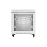 Lanberg 19" szabadon álló rack szekrény 15U/800X1000 perforált ajtó, lapraszerelt, LCD kijelző, szürke