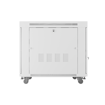 Lanberg 19" szabadon álló rack szekrény 15U/800X1000 perforált ajtó, lapraszerelt, LCD kijelző, szürke