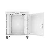 Lanberg 19" szabadon álló rack szekrény 15U/800X1000 perforált ajtó, lapraszerelt, LCD kijelző, szürke