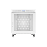 Lanberg 19" szabadon álló rack szekrény 15U/800X1000 perforált ajtó, lapraszerelt, LCD kijelző, szürke