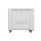 Lanberg 19" szabadon álló rack szekrény 15U/800X1000 perforált ajtó, lapraszerelt, LCD kijelző, szürke