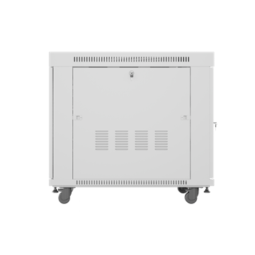 Lanberg 19" szabadon álló rack szekrény 15U/800X1000 perforált ajtó, lapraszerelt, LCD kijelző, szürke
