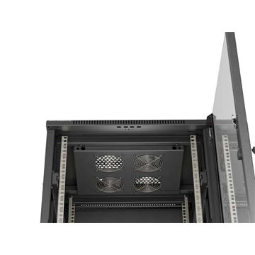 Lanberg 19" szabadon álló rack szekrény 18U/600X600 lapraszerelt, fekete