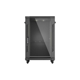 Lanberg 19" szabadon álló rack szekrény 18U/600X600 lapraszerelt, fekete