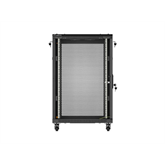 Lanberg 19" szabadon álló rack szekrény 18U/600X600, perforált ajtó, lapraszerelt, fekete