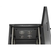 Lanberg 19" szabadon álló rack szekrény 18U/600X600, perforált ajtó, lapraszerelt, fekete
